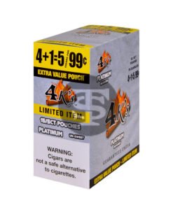 4 Kings +1 Platinum UN-Sweet Limited Cigarillos – 15 Packs of 4
