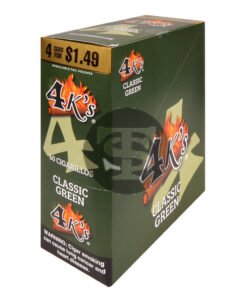 4 Kings Cigarillos 15 Packs of 4 Classic Green, Pre-Priced $1.49
