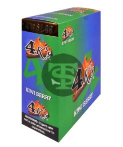 4 Kings Cigarillos 15 Packs of 4 Kiwi Berry, Pre-Priced $1.49
