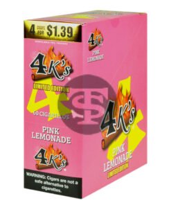 4 Kings Cigarillos 15 Packs of 4 Pink Lemonade, Pre-Priced $1.39