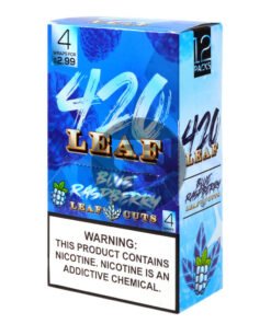 420 Leaf Wraps $2.99 Pre-Priced, 12 packs of 4 Blue Raspberry