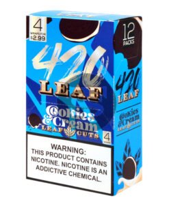 420 Leaf Wraps $2.99 Pre-Priced, 12 packs of 4 Cookies & Cream
