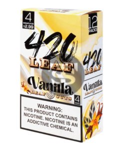420 Leaf Wraps $2.99 Pre-Priced, 12 packs of 4 Vanilla