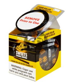 Al Capone Jar Sweet Cognac Filter Cigarillos 60 Packs of 2