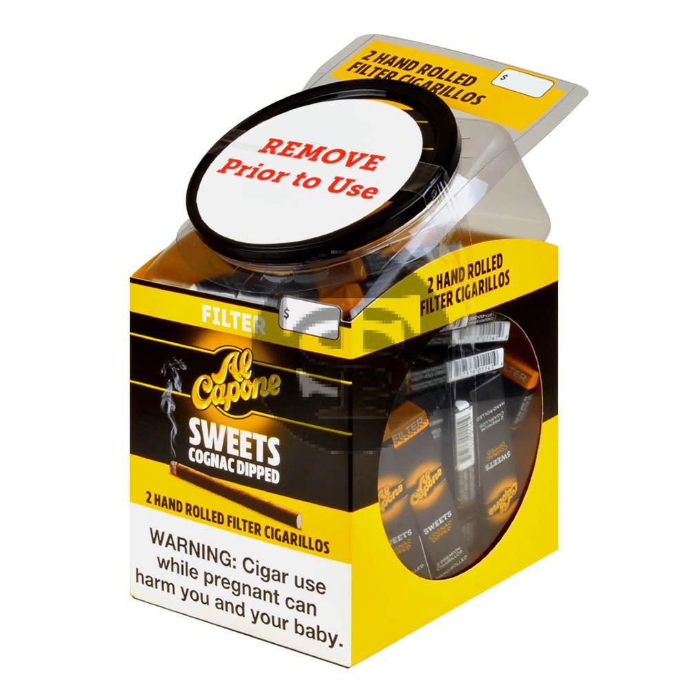 Al Capone Jar Sweet Cognac Filter Cigarillos 60 Packs of 2 1 al capone jar sweet cognac filter cigarillos 60 packs of 2 242