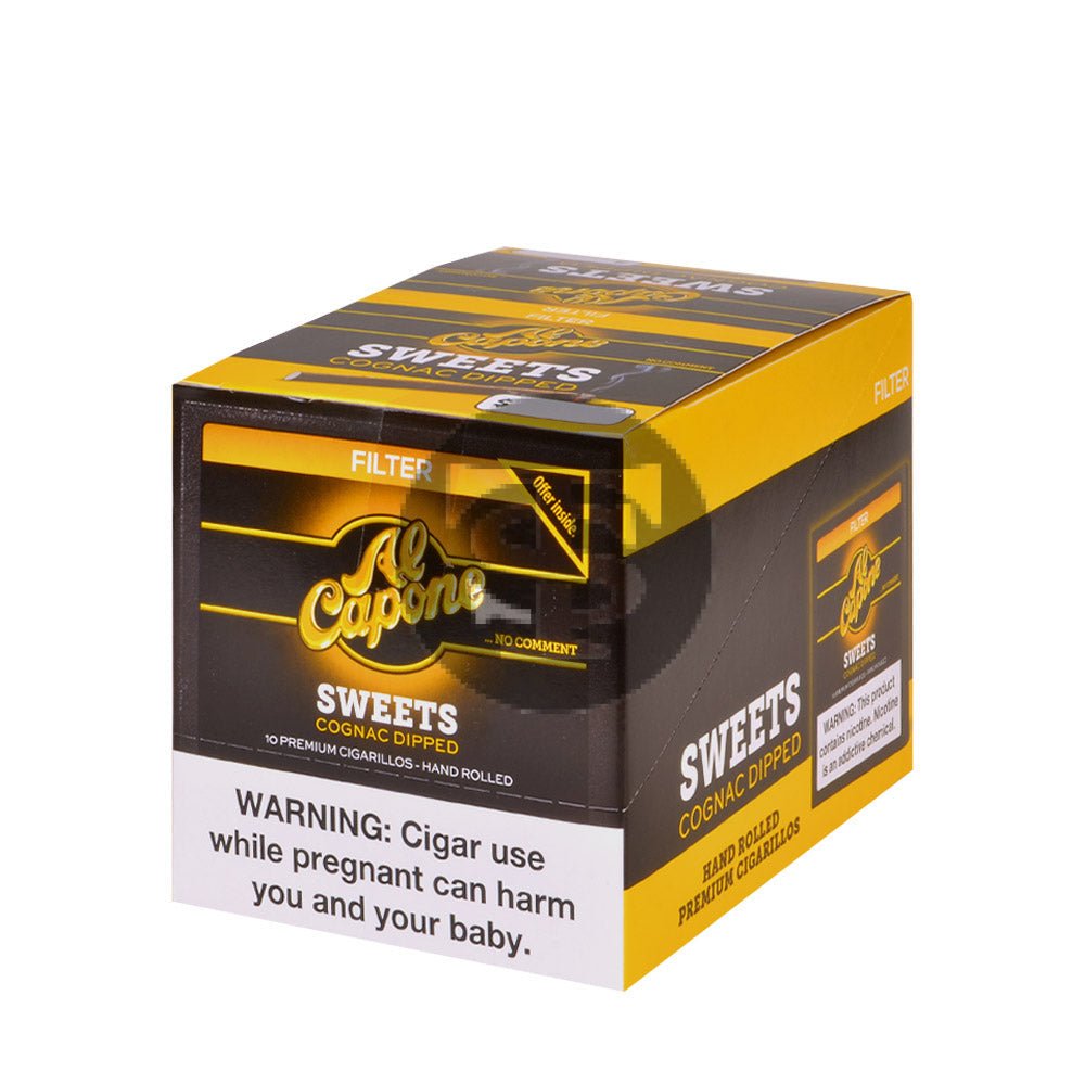 Al Capone Sweets Filter Cognac Cigarillos 10 Packs of 10 1 al capone sweets filter cognac cigarillos 10 packs of 575