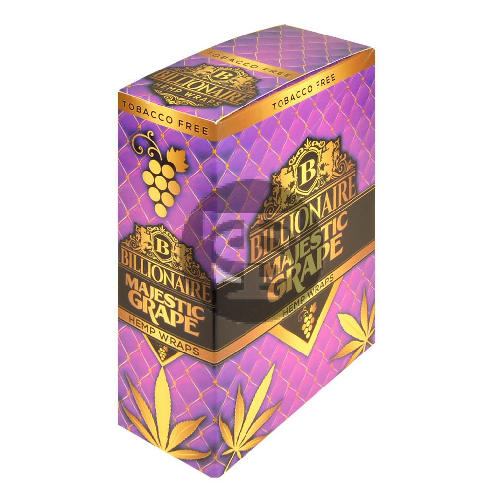 Billionaire Hemp Majestic Grape Hemp Wraps – 25 Packs of 2 1 Billionaire Hemp Majestic Grape Hemp Wraps – 25 Packs of 2