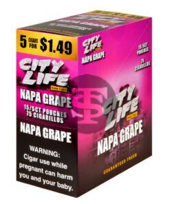 City Life Cigarillos 5 for $1.49 Napa Grape 15 Packs of 5