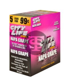 City Life Cigarillos 5 for 99 Cents Grape 15 Packs of 5