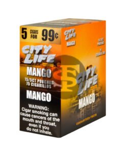 City Life Cigarillos 5 for 99 Cents Mango 15 Packs of 5