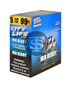 City Life Cigarillos 5 for 99 Cents Mixed Berry 15 Packs of 5