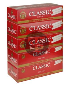 Classic Filter Tubes 100mm Red (Full Flavor) 5 Cartons of 200