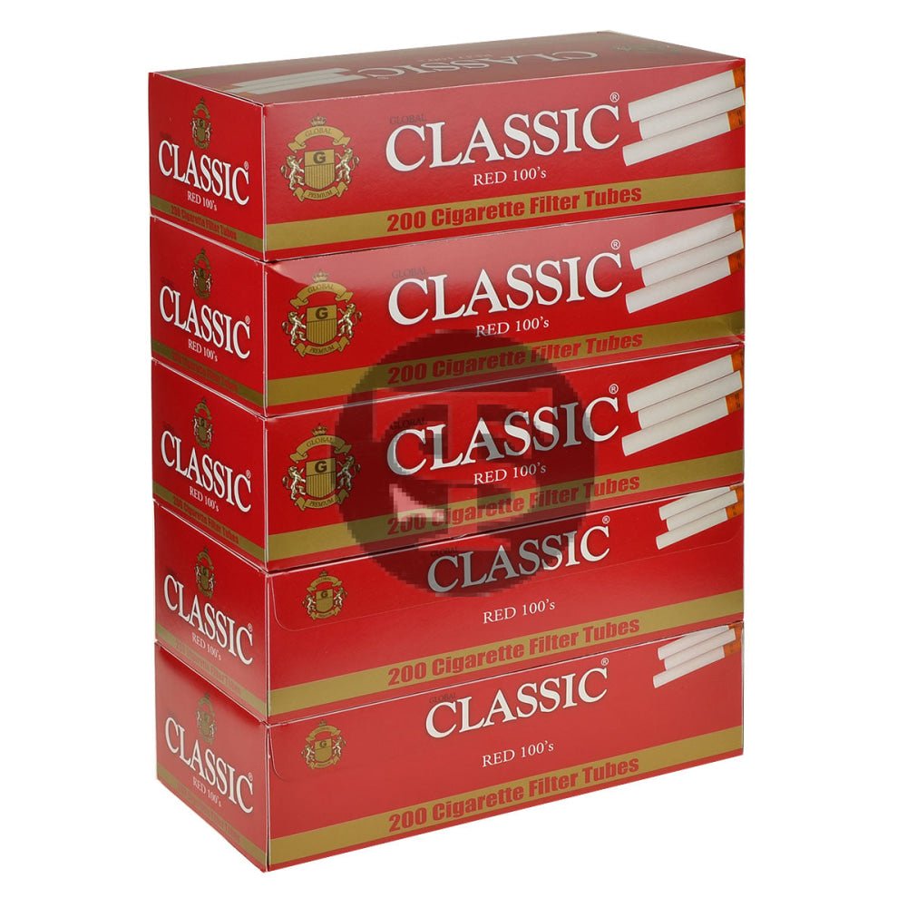 Classic Filter Tubes 100mm Red (Full Flavor) 5 Cartons of 200 1 classic filter tubes 100mm red full flavor 5 cartons of 200 458
