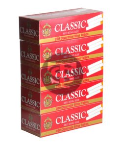 Classic Filter Tubes King Size Red (Full Flavor) 5 Cartons of 200
