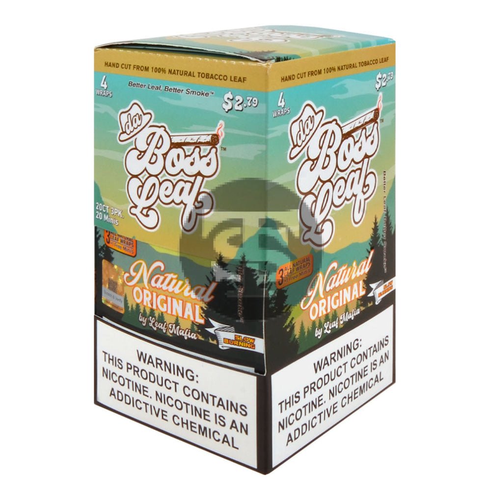 Da Boss $2.79 pre-price Natural Leaf Wraps 20 packs of 4 1 da boss 2 79 pre price natural leaf wraps 20 packs of 4 280