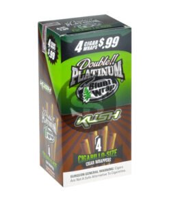 Double Platinum 4x99 Kush Blunt Wraps 15 Pouches of 4