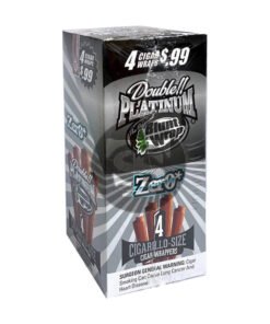 Double Platinum 4x99 Zero Blunt Wraps 15 Pouches of 4