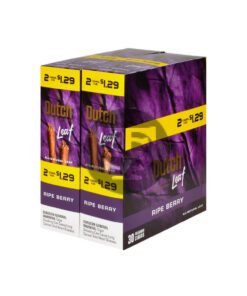 Dutch Leaf 2 For $1.29 Cigarillos 30 Packs of 2 Ripe Berry