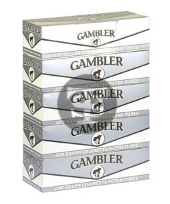 Gambler Filter Tubes King Size Silver 5 Cartons of 200
