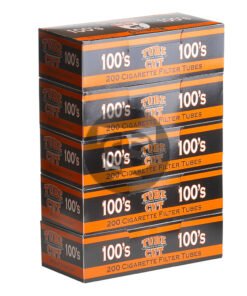 Gambler Tube Cut Filter Tubes 100 mm Full Flavor 5 Cartons of 200