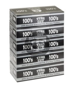 Gambler Tube Cut Filter Tubes 100 mm Silver 5 Cartons of 200