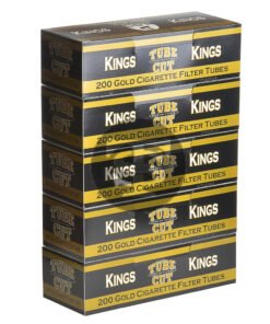 Gambler Tube Cut Filter Tubes King Size Gold (Light) 5 Cartons of 200