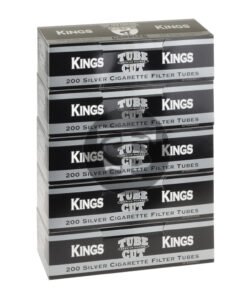 Gambler Tube Cut Filter Tubes King Size Silver 5 Cartons of 200