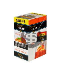 Game Leaf Cigarillos Save on 5 White Peach 8 pack of 5