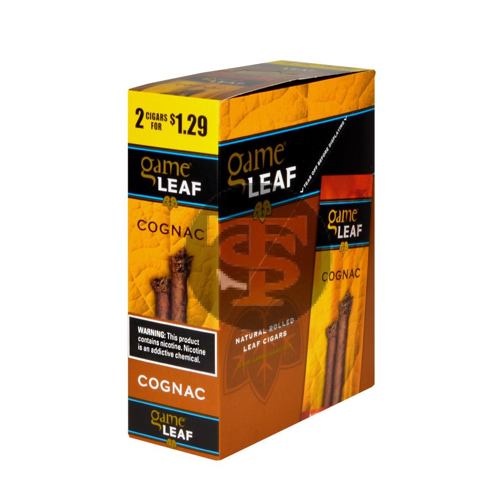 Game Leaf Cognac Cigarillos 2 for $1.29 Cents 15 Pouches of 2 1 game leaf cognac cigarillos 2 for 1 29 cents 15 pouches of 410