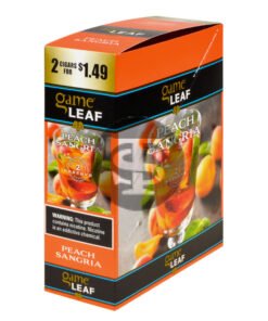 Game Leaf Peach Sangria Cigarillos 2 for $1.49, 15 Pouches of 2