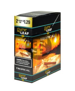 Game Leaf Tropical Cigarillos 2 for $1.29 Cents 15 Pouches of 2