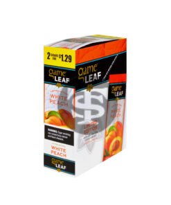 Game Leaf White Peach Cigarillos 2 for $1.29 Cents 15 Pouches of 2