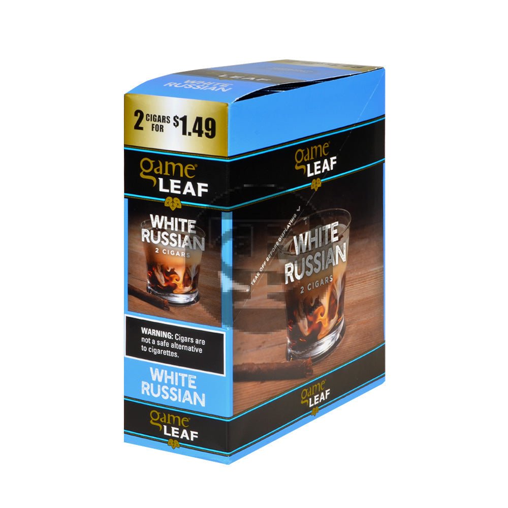 Game Leaf White Russian Cigarillos 2 for $1.49, 15 Pouches of 2 1 game leaf white russian cigarillos 2 for 1 49 15 pouches of 822