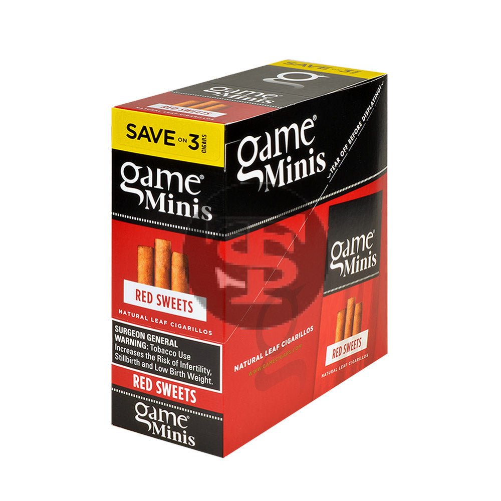 Game Mini Cigarillos Save on 3 Red 15 Pouches of 3 1 game mini cigarillos save on 3 red 15 pouches of 104