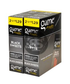 Game Vega Cigarillos Black Sweet Foil 2 for $1.29 30 Pouches of 2
