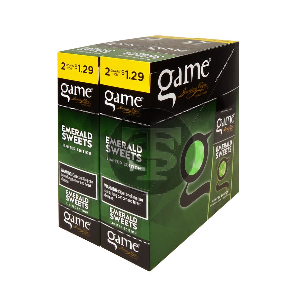 Game Vega Cigarillos Emerald Sweets Foil 2 for $1.29 30 Pouches of 2 1 game vega cigarillos emerald sweets foil 2 for 1 29 30 pouches of 819