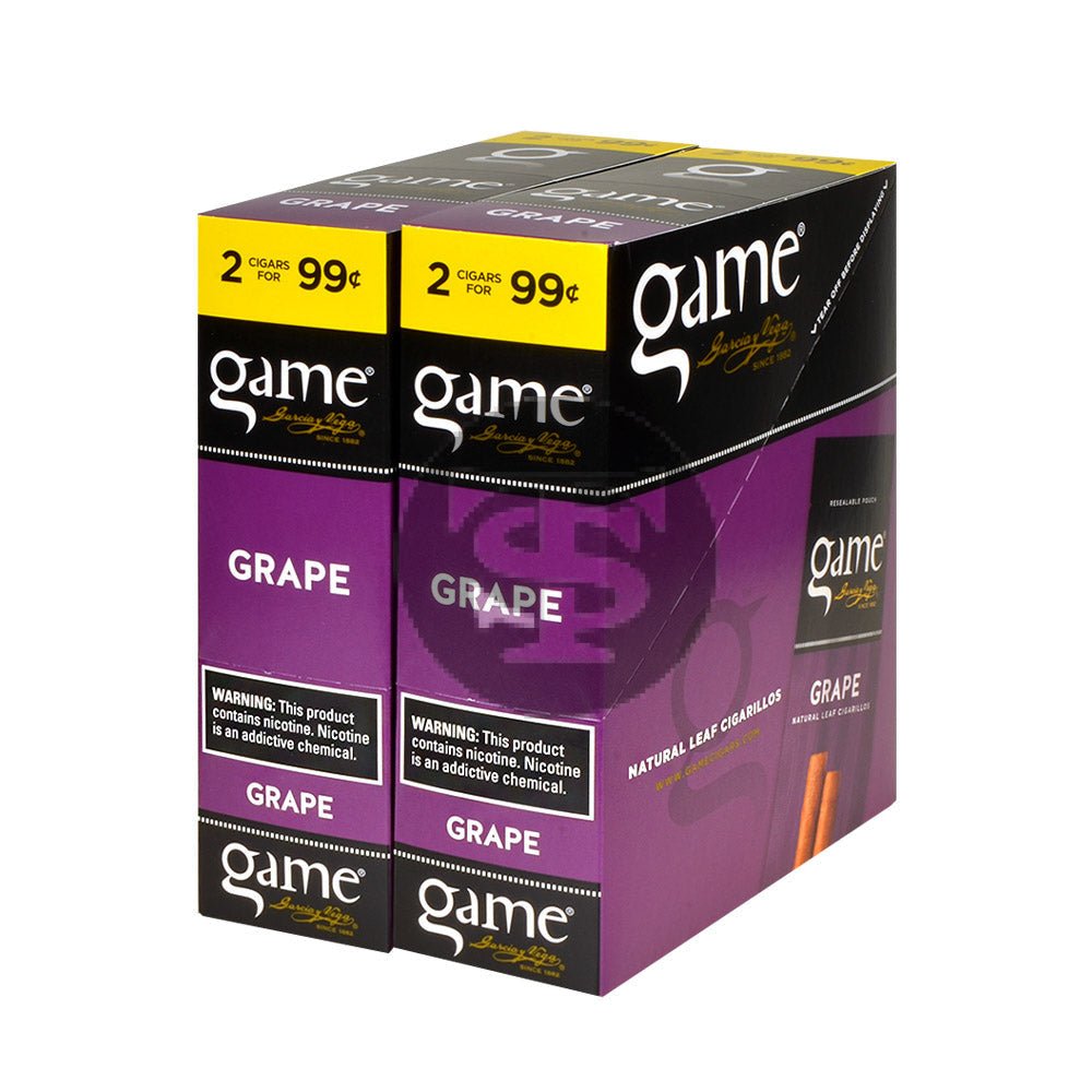 Game Vega Cigarillos Grape Foil 2 for 99 Cents 30 Pouches of 2 1 game vega cigarillos grape foil 2 for 99 cents 30 pouches of 776