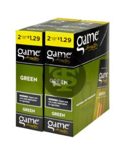 Game Vega Cigarillos Green Foil 2 for $1.29 30 Pouches of 2