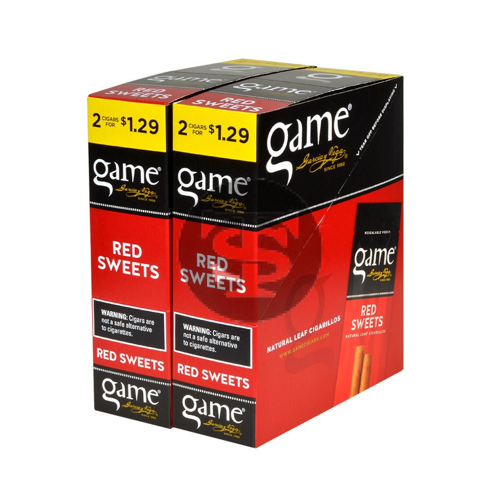 Game Vega Cigarillos Red Foil 2 for $1.29 30 Pouches of 2 1 game vega cigarillos red foil 2 for 1 29 30 pouches of 341