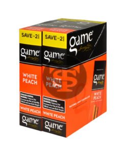 Game Vega Cigarillos White Peach Foil 30 Pouches of 2