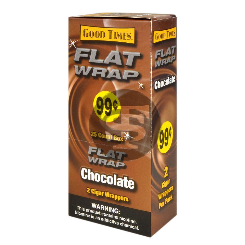 Good Times Chocolate Flat Wraps Pre Priced 25 Pouches of 2 1 good times chocolate flat wraps pre priced 25 pouches of 2 752