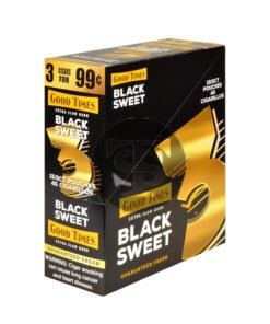 Good Times Cigarillos Black 3 for 99 Cents Pre Priced 15 Packs of 3