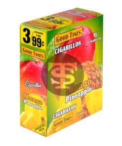 Good Times Cigarillos Mango Pineapple 3 for 99 Cents Pre Priced 15 Packs of 3