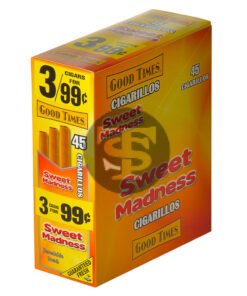 Good Times Cigarillos Sweet Madness 3 for 99 Cents Pre Priced 15 Packs of 3