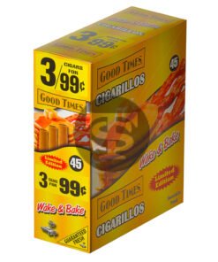 Good Times Cigarillos Wake & Bake 3 for 99 Cents Pre Priced 15 Packs of 3