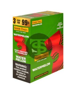 Good Times Cigarillos Watermelon 3 for 99 Cents Pre Priced 15 Packs of 3