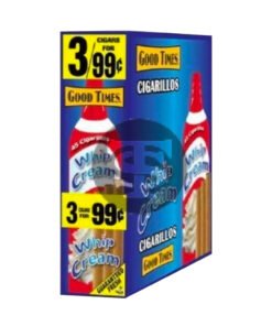 Good Times Cigarillos Whip Cream 3 for 99 Cents Pre Priced 15 Packs of 3