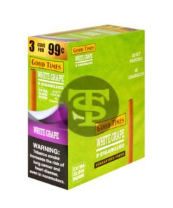Good Times Cigarillos White Grape 3 for 99 Cents Pre Priced 15 Packs of 3