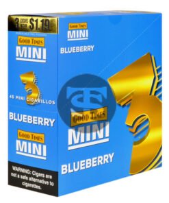Good Times Mini Cigarillos Blueberry Pre Priced $1.19, 15 Packs of 3