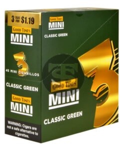 Good Times Mini Cigarillos Classic Green Pre Priced $1.19, 15 Packs of 3